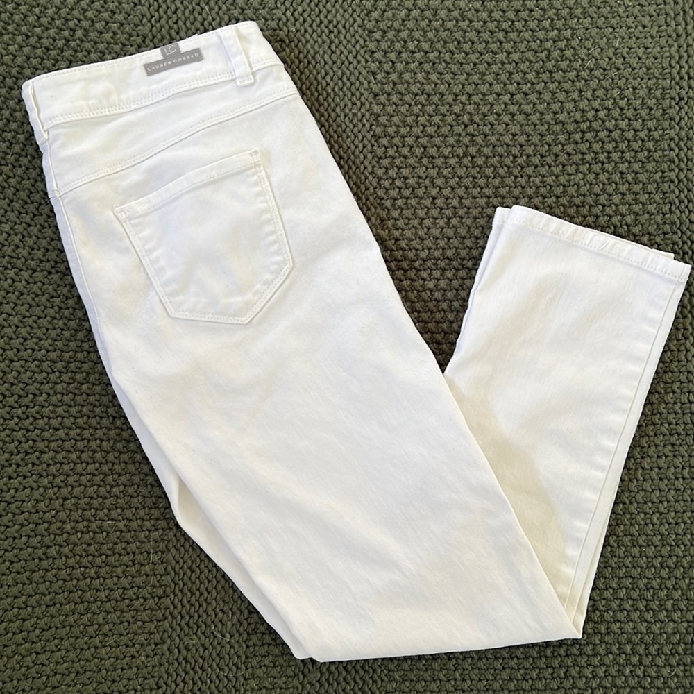 LC Lauren Conrad White Ankle Jeans